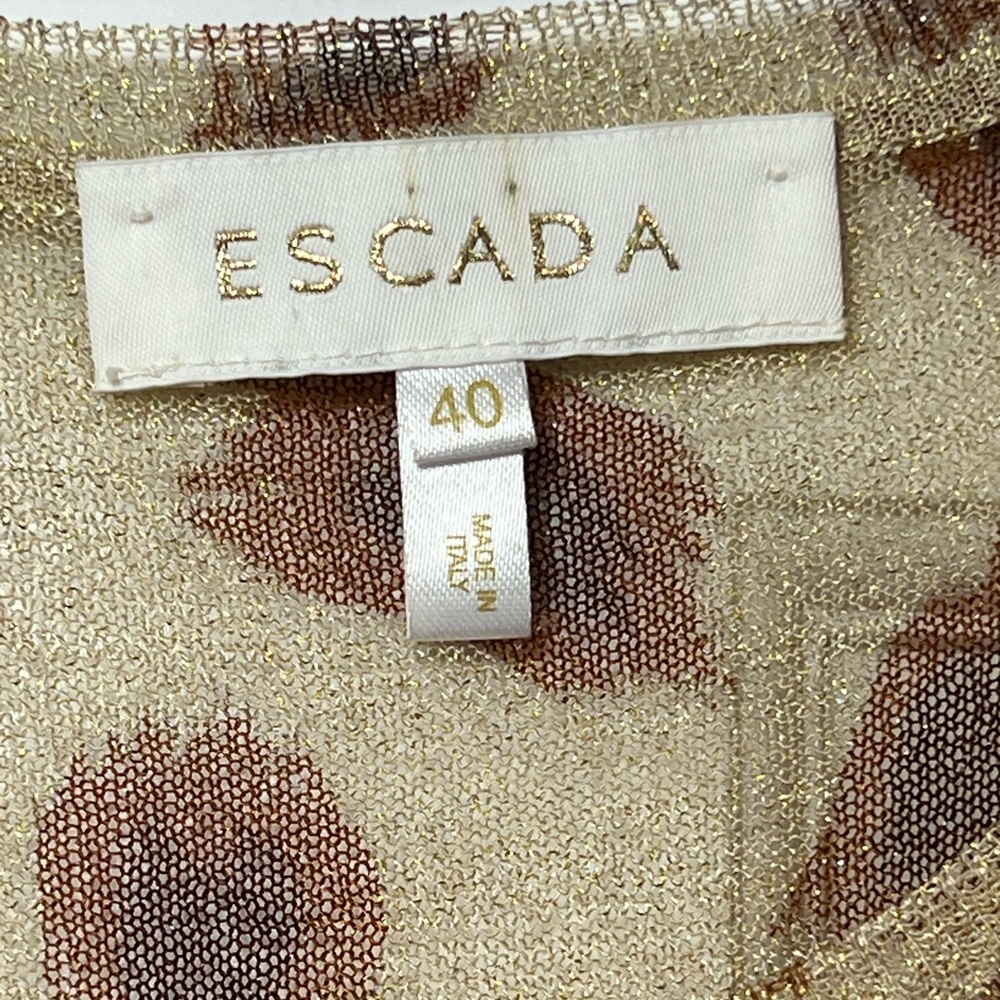 #4 ESCADA • SHEER LEOPARD SHELL BLOUSE • EUC - Picture 3 of 6